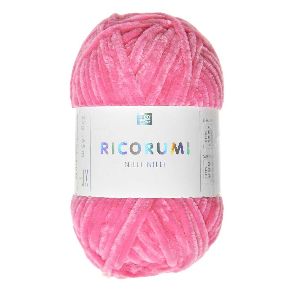 Rico Design Žinylková příze Ricorumi Nilli Nilli odstín 028 neonově růžová - 1 ks