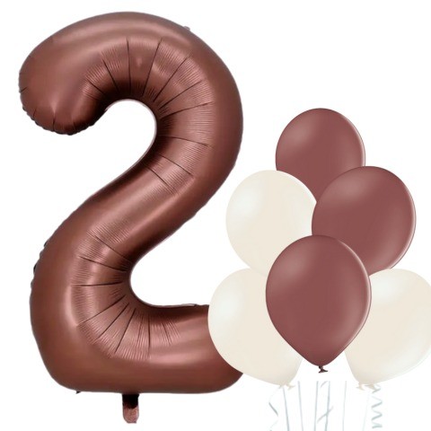 Balónek číslo 2 hnědý 66 cm la griseo