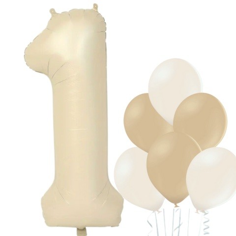 Balónek číslo 1 smetanový 66 cm la griseo