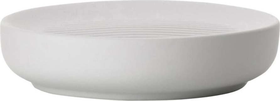 Světle šedá koupelnová miska na mýdlo z kameniny Zone Soft Grey