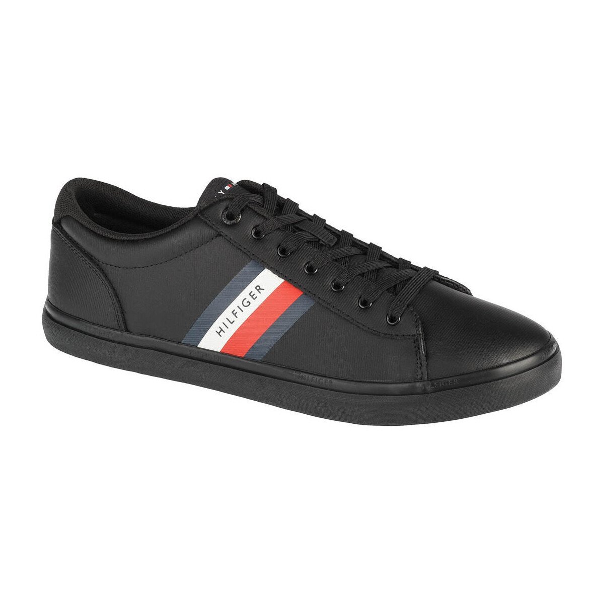 Tommy Hilfiger  Essential Leather Vulc Stripes  Černá