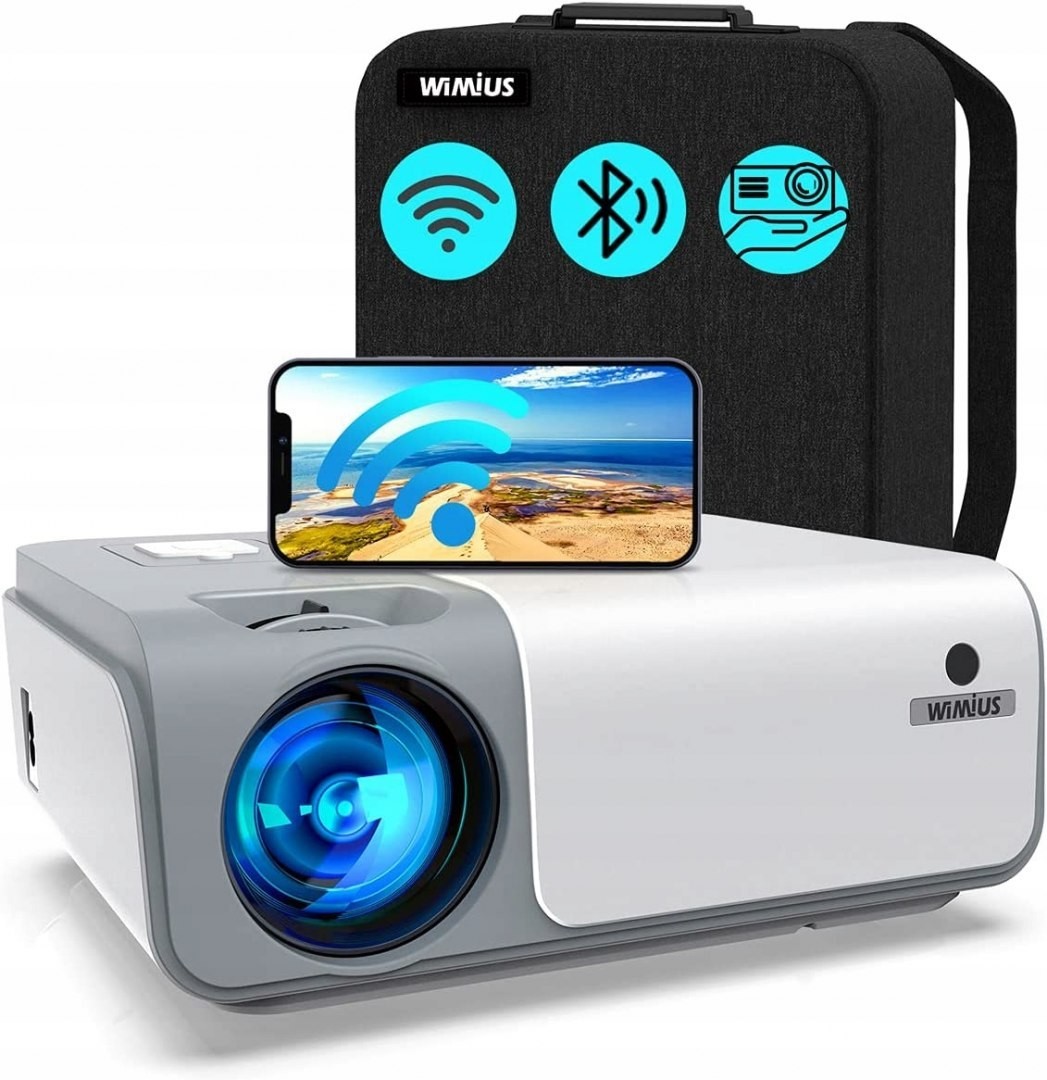 Projektor WiMiUS W1 5G Wifi 1080P 350 Ansi Full Hd 4K Zoom 50% -on Konkrét-
