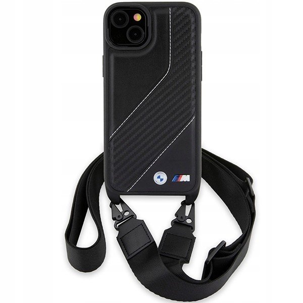 Pouzdro pro iPhone 15 Plus 14 Plus, Bmw M Power obal Karbon case řemínek