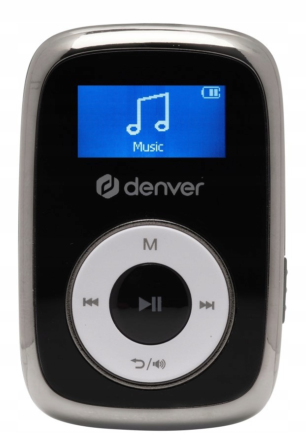 MP3 přehrávač Denver MPS-316 černý 16GB paměťový klip pro uchycení