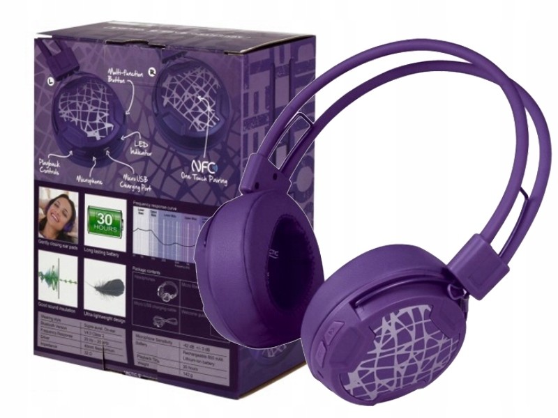 Bezdrátová sluchátka Arctic P604 BT4.0 Purple