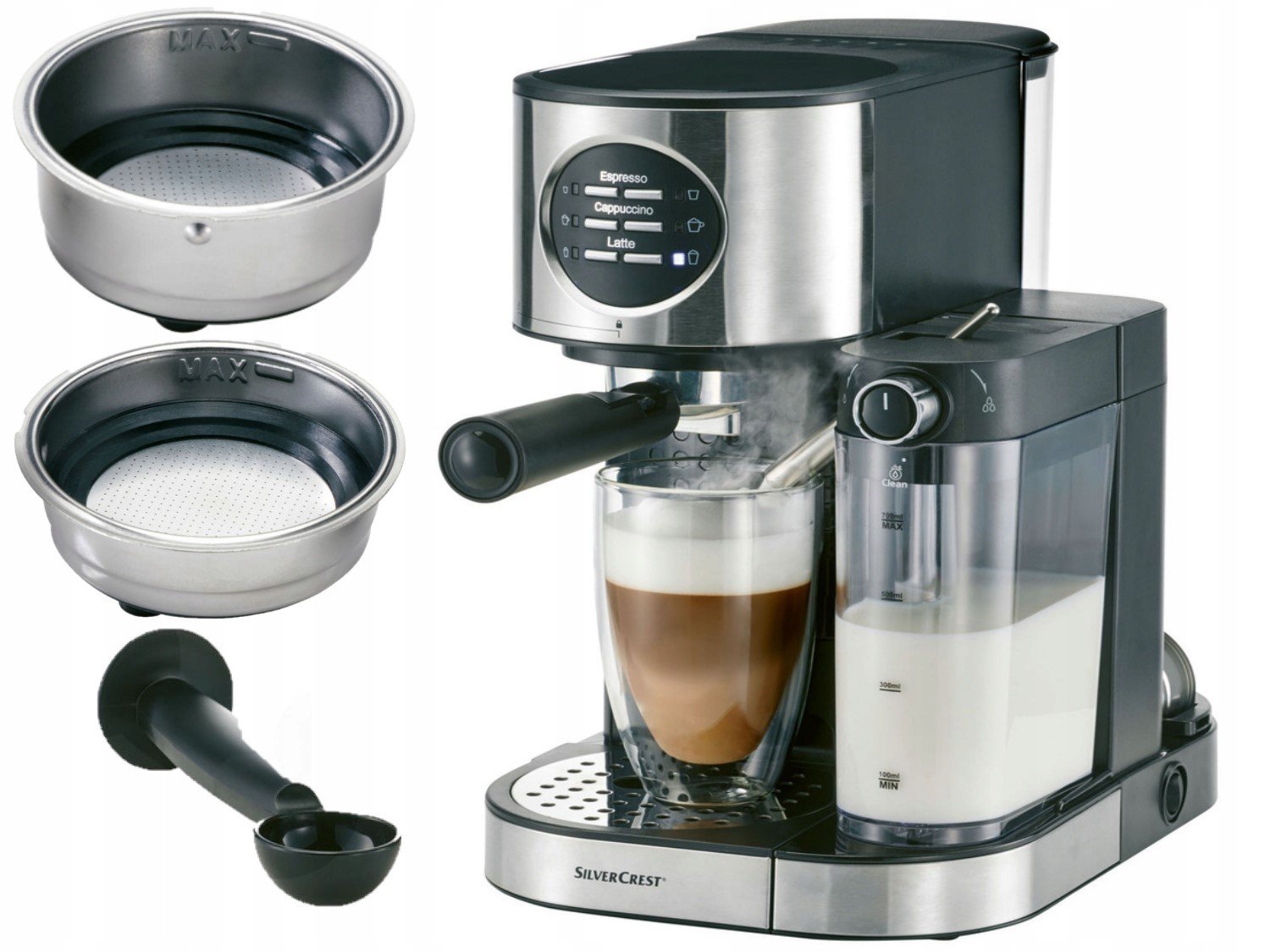 Kávový Expres SilverCrest 1470W Tlak 15ba