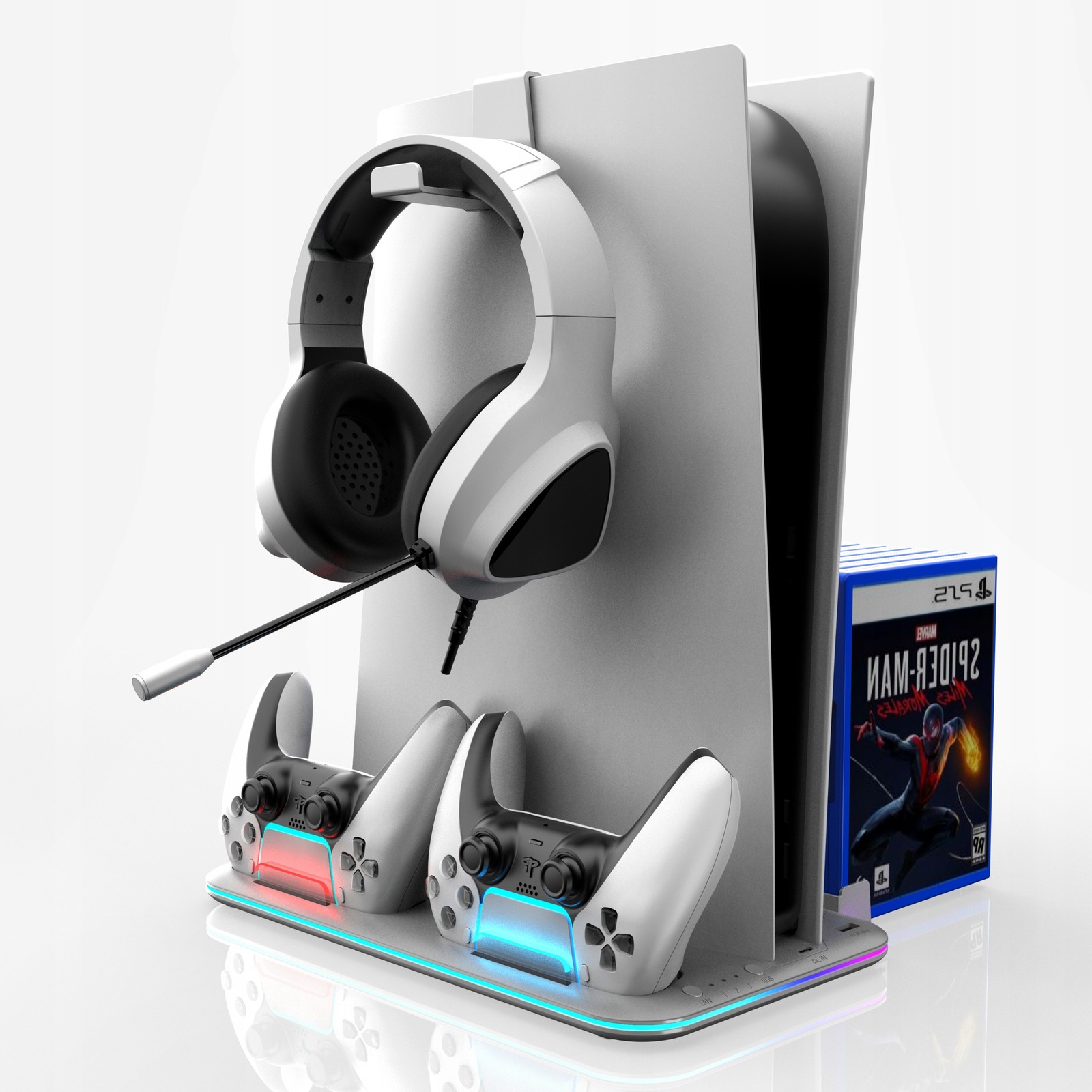 Rgb Organizér Nabíjecí Stanice DualSense+PS5 Slim 2023 Cooling Fan