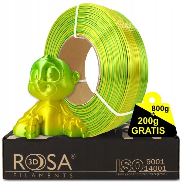 Filament 3D ReFill Pla Multicolor Silk Jungle 1,75mm 800g 200g Bonus