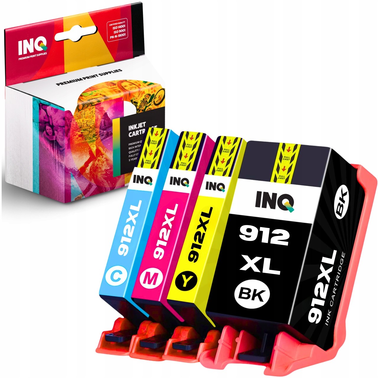 Inkoust Pro Hp 912 XL Set sada 4 barev XL Cmyk Certifikované Iso
