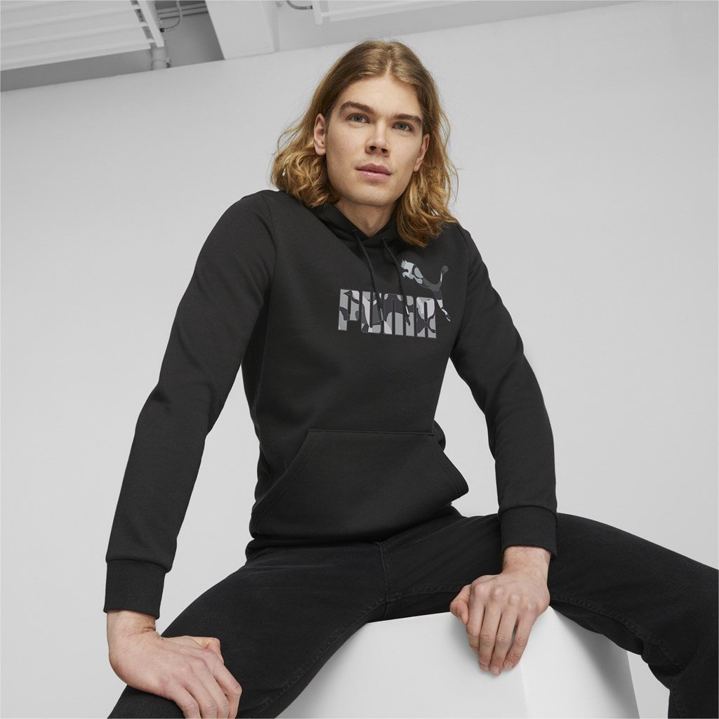 Puma ESS+ CAMO Graphic Hoodie FL Pánská mikina US L 675946-01