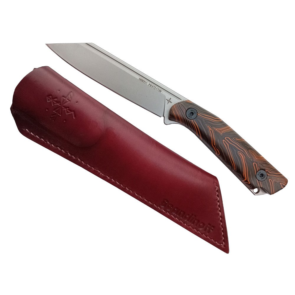 Nůž Scandinoff Nordic Protector 130 EDC G10 - stříbrný-hnědý