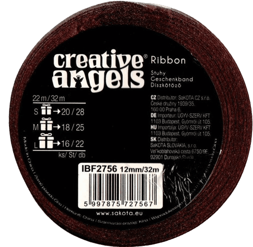 Paper Design Stuha saténová 12mm/32m - bronzová