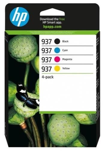 HP 937 CMYK Original Ink Cartridge 4-Pack, 6C400NE