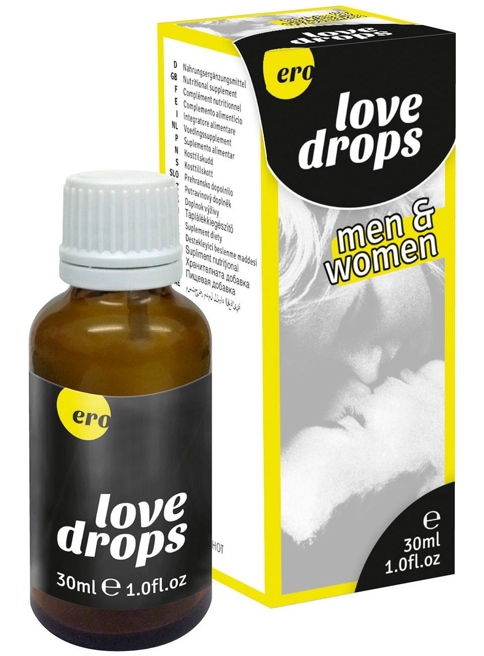 HOT Afrodiziakální kapky pro ženy i muže Love Drops - 30 ml