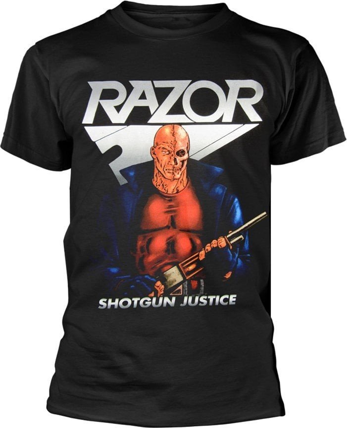 Razor (Band) Tričko Shotgun Justice Black M