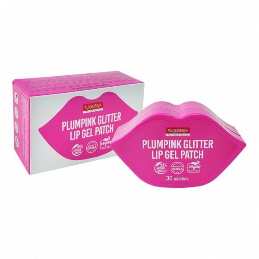 Purederm Plumpink Glitter Lip Gel Patch Péče O rty 1 kus
