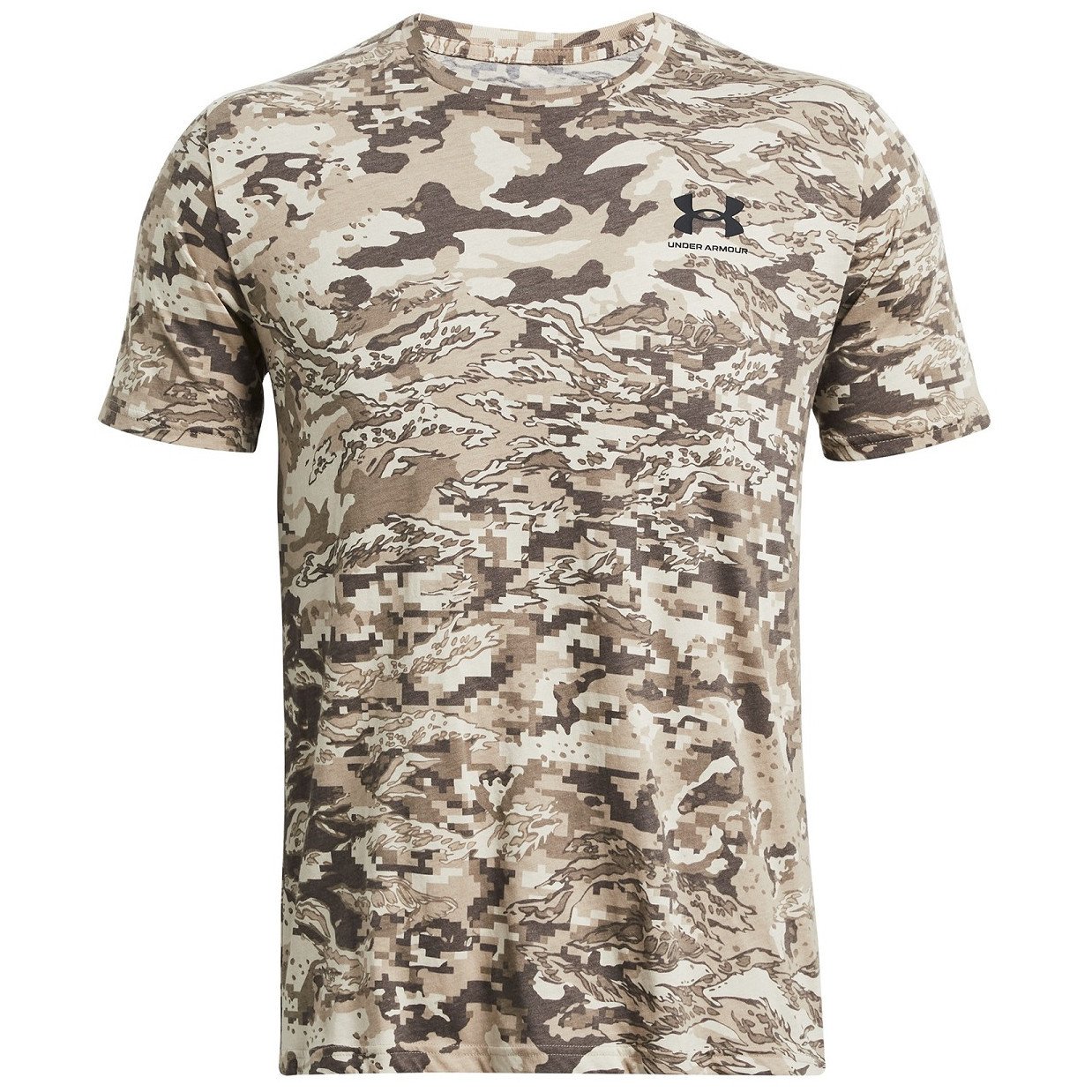 Pánské triko Under Armour ABC Camo SS Velikost: M / Barva: hnědá/šedá