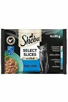 Sheba kapsa Rybí šťavnatý výběr 4x85g + Množstevní sleva
