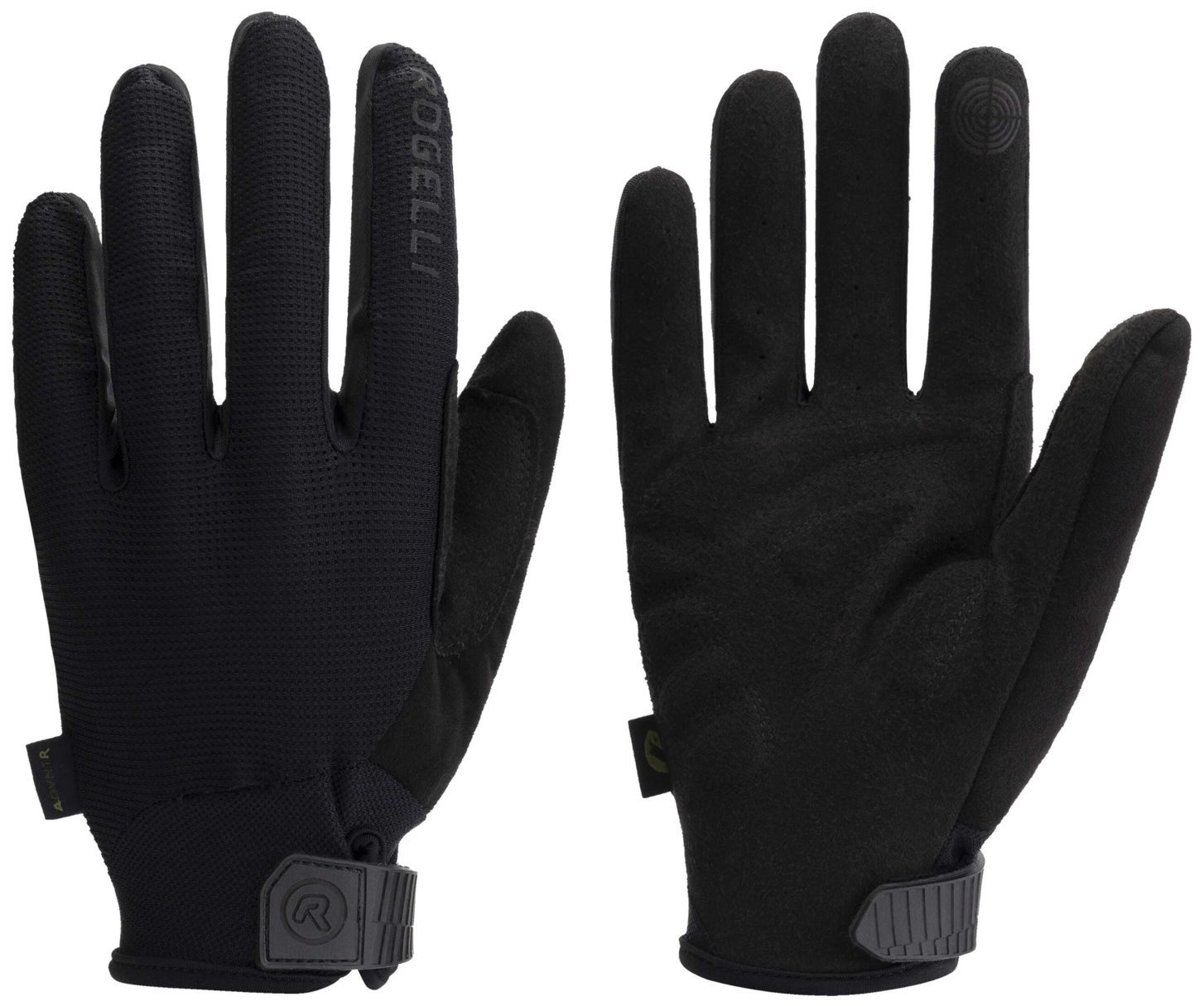 Dlouhé MTB rukavice Rogelli ADVNTR s gelově tlumenou dlaní, černé 2XL