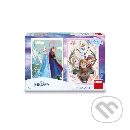 DINO Puzzle 2x77 dílků Ledové Království: Anna a Elsa skládačka 18x26cm