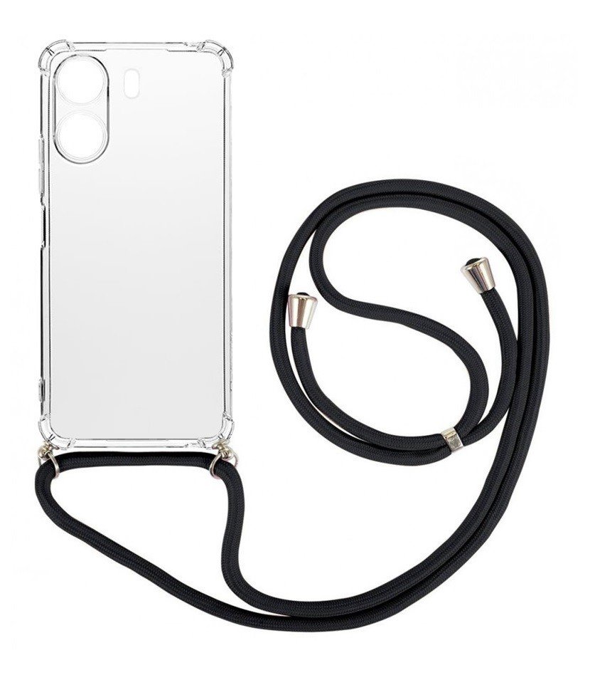 Kryt TopQ Xiaomi Redmi 13C s černou šňůrkou průhledný 117925