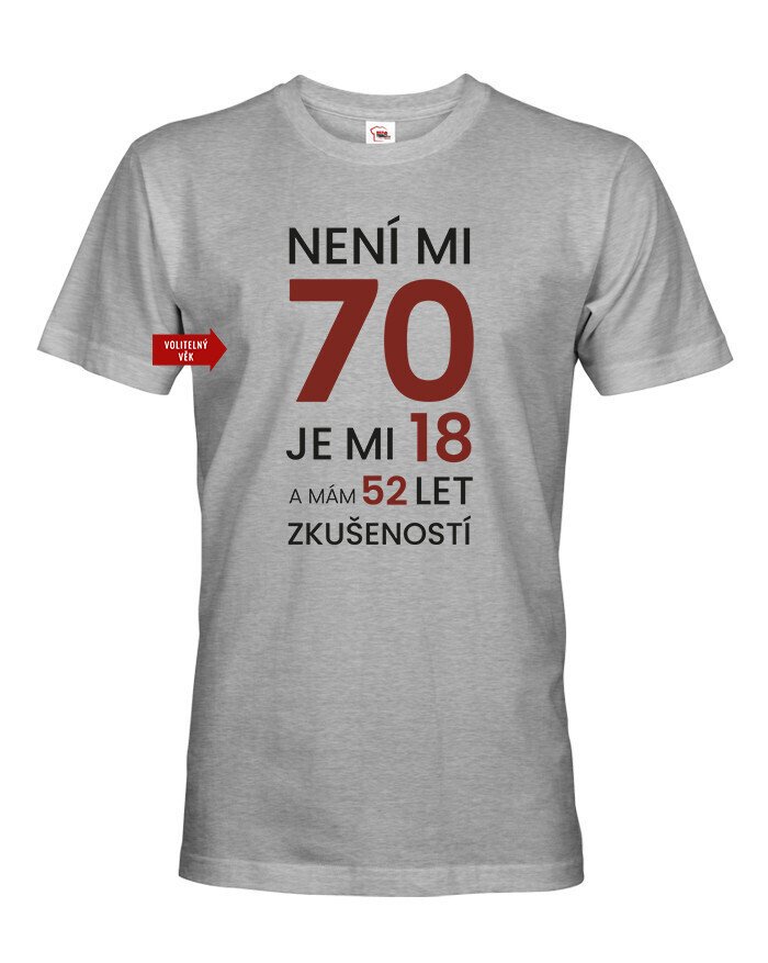 Pánské tričko k 70. narozeninám - ideální dárek k 70. narozeninám