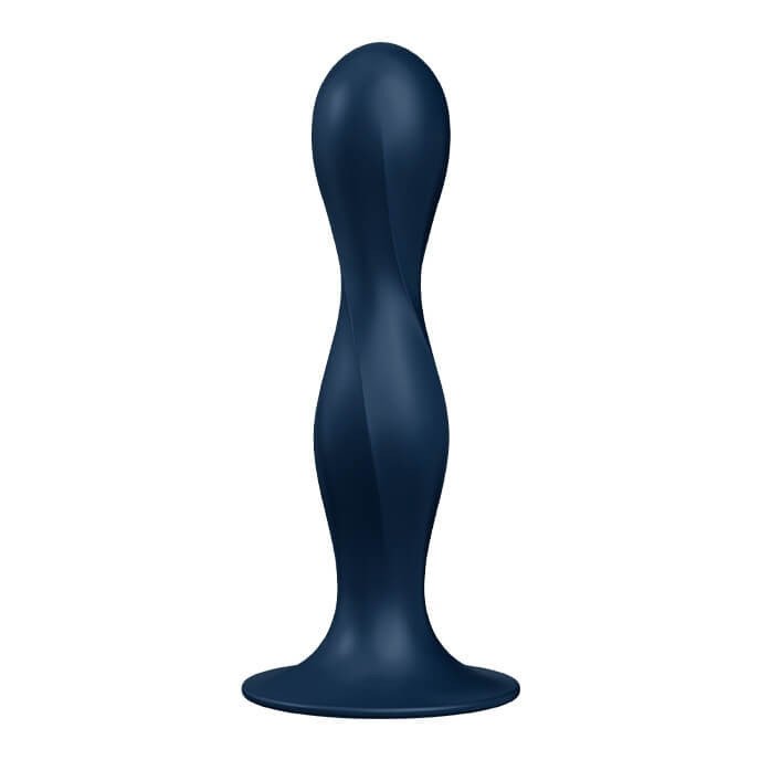 Satisfyer Double Ball-R - Weighted Dildo with Suction Cup (Dark Blue)