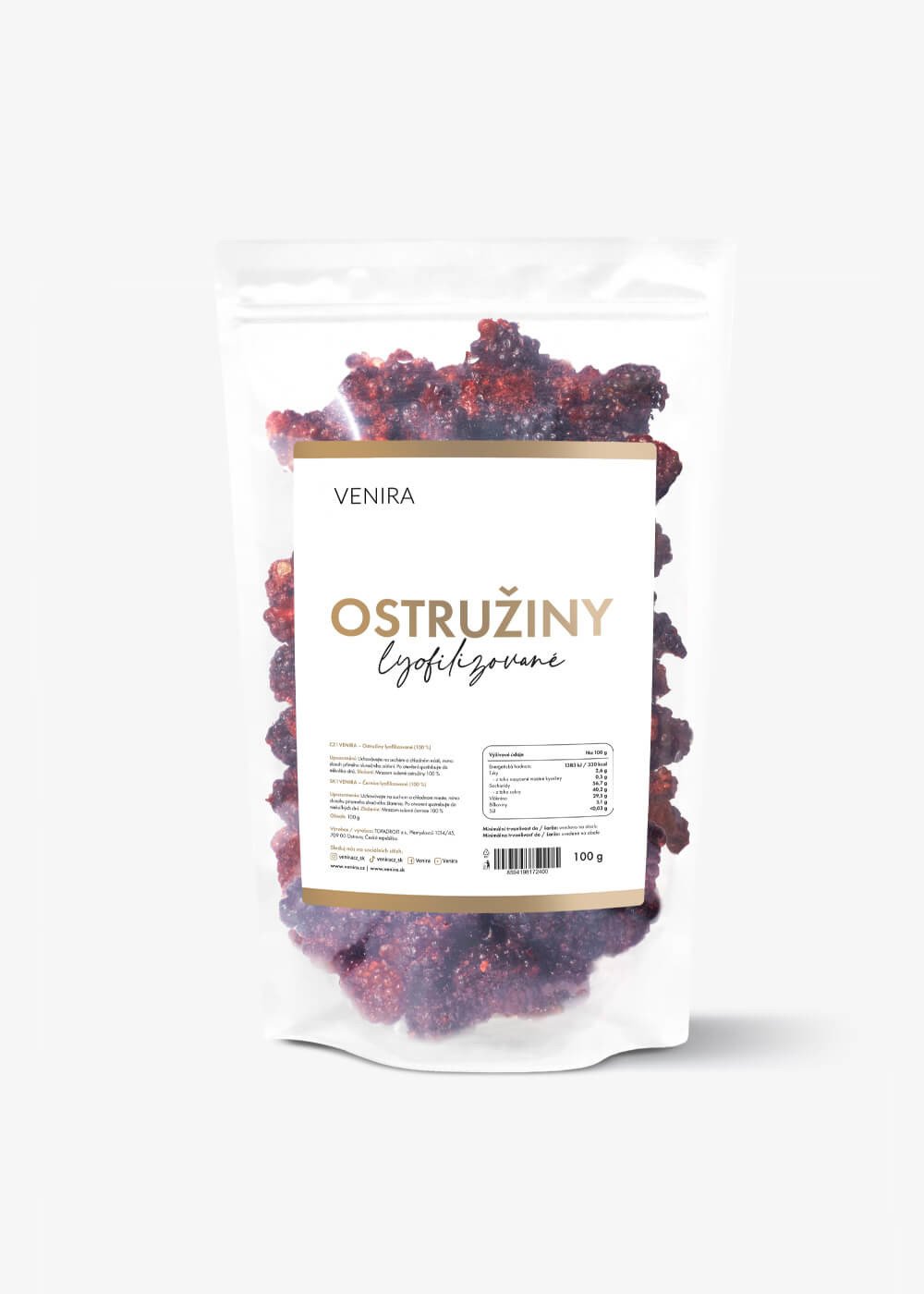 VENIRA lyofilizované ostružiny, 100 g