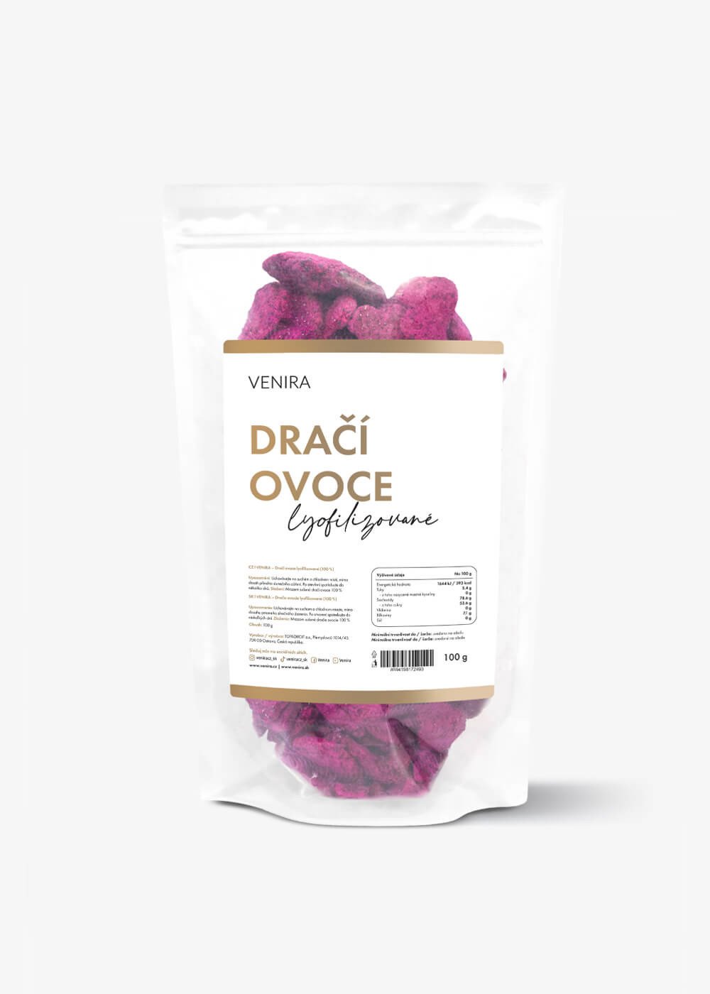 VENIRA lyofilizované dračí ovoce, 100 g