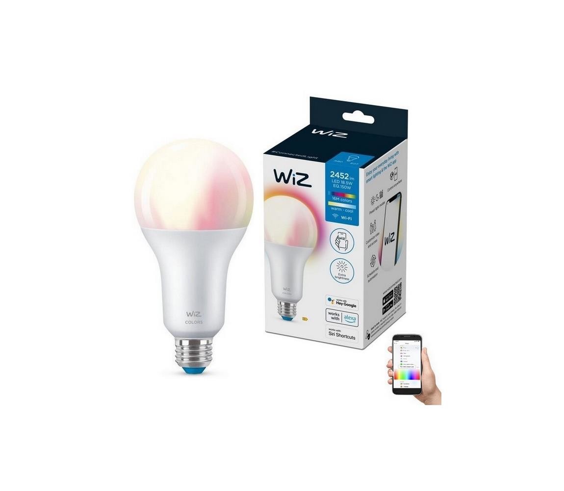 WiZ LED RGBW Stmívatelná žárovka A80 E27/18,5W/230V 2200-6500K CRI 90 Wi-Fi - WiZ