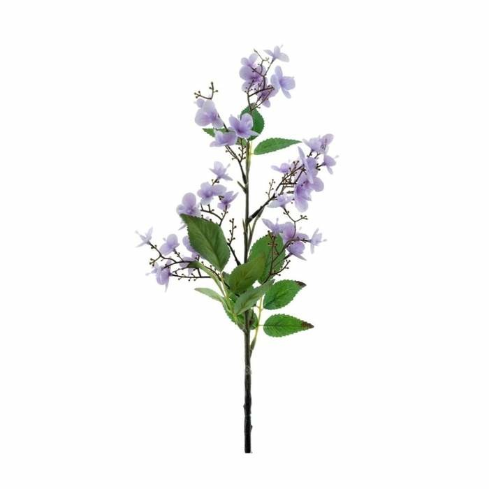 Větev divoká růže umělá purpurová 52cm