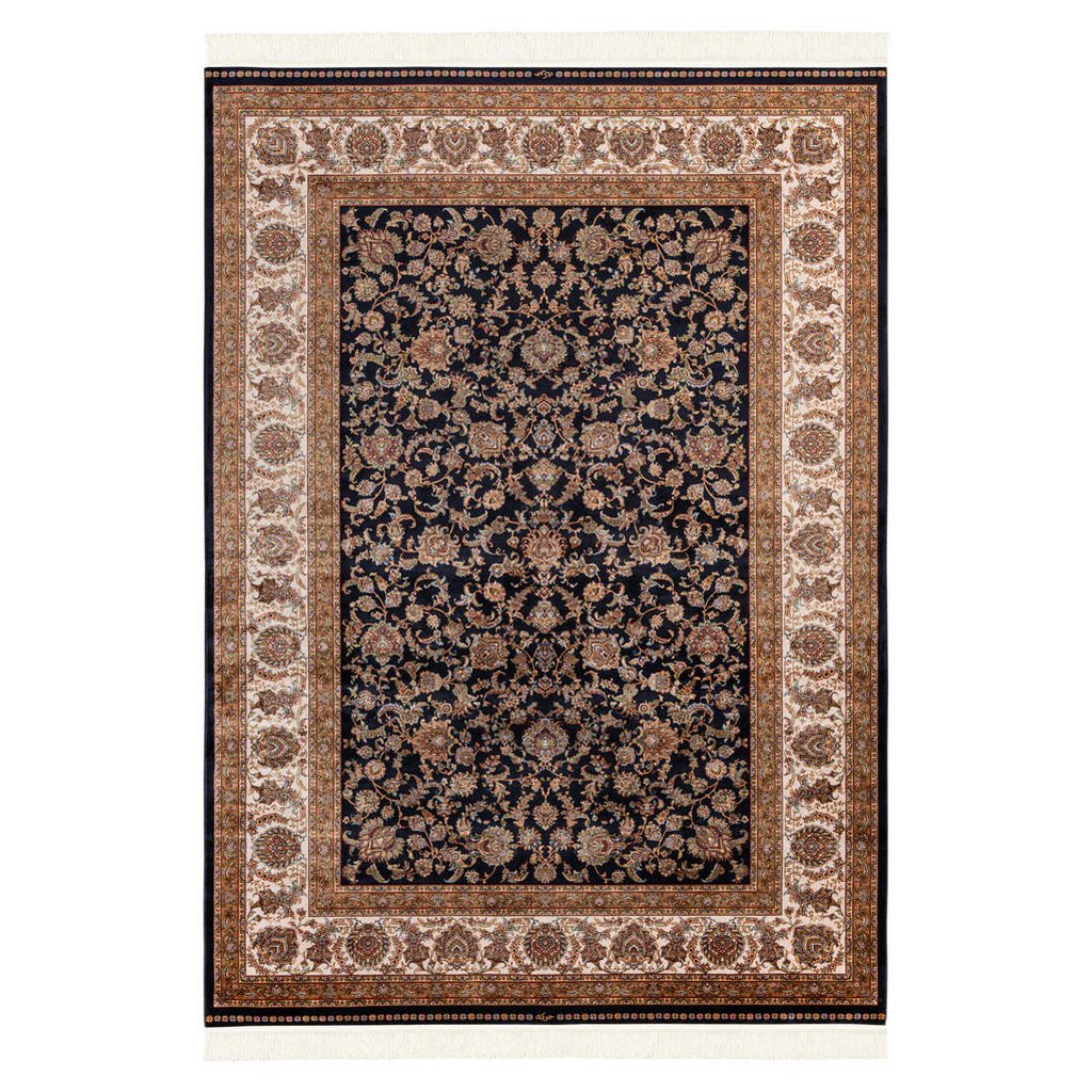 TKANÝ KOBEREC, 140/200 cm, modrá, krémová, světle hnědá