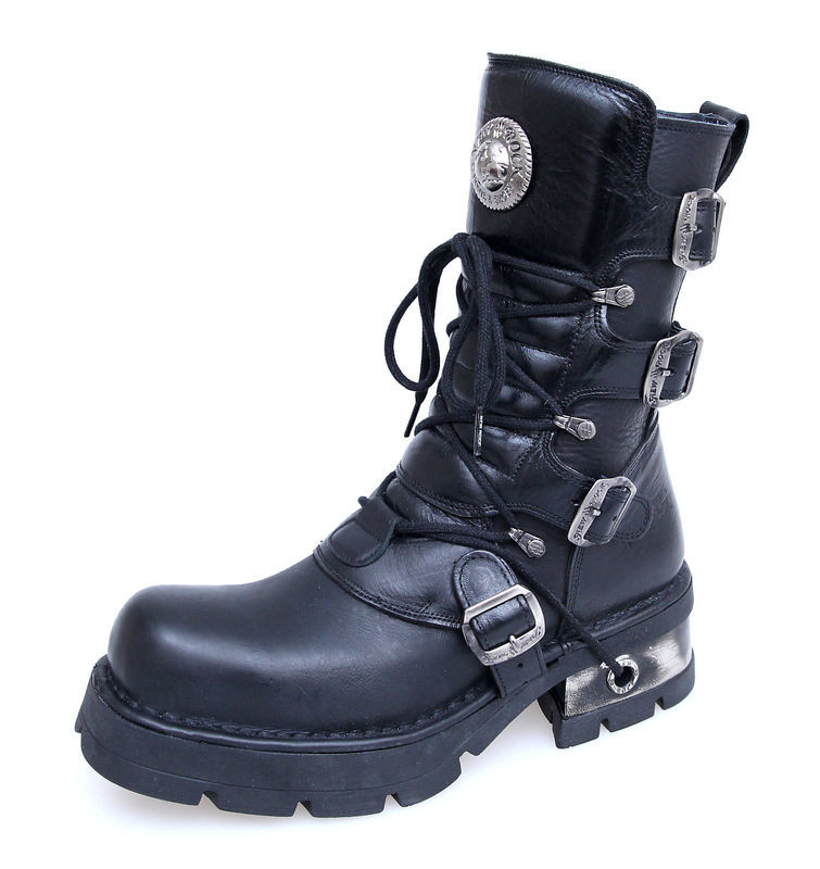 boty kožené dámské - Classic Boots (373-S1) Black - NEW ROCK - M.373-S1 37