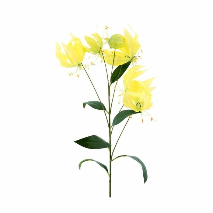 Gloriosa LILY řezaná umělá žlutá 90cm