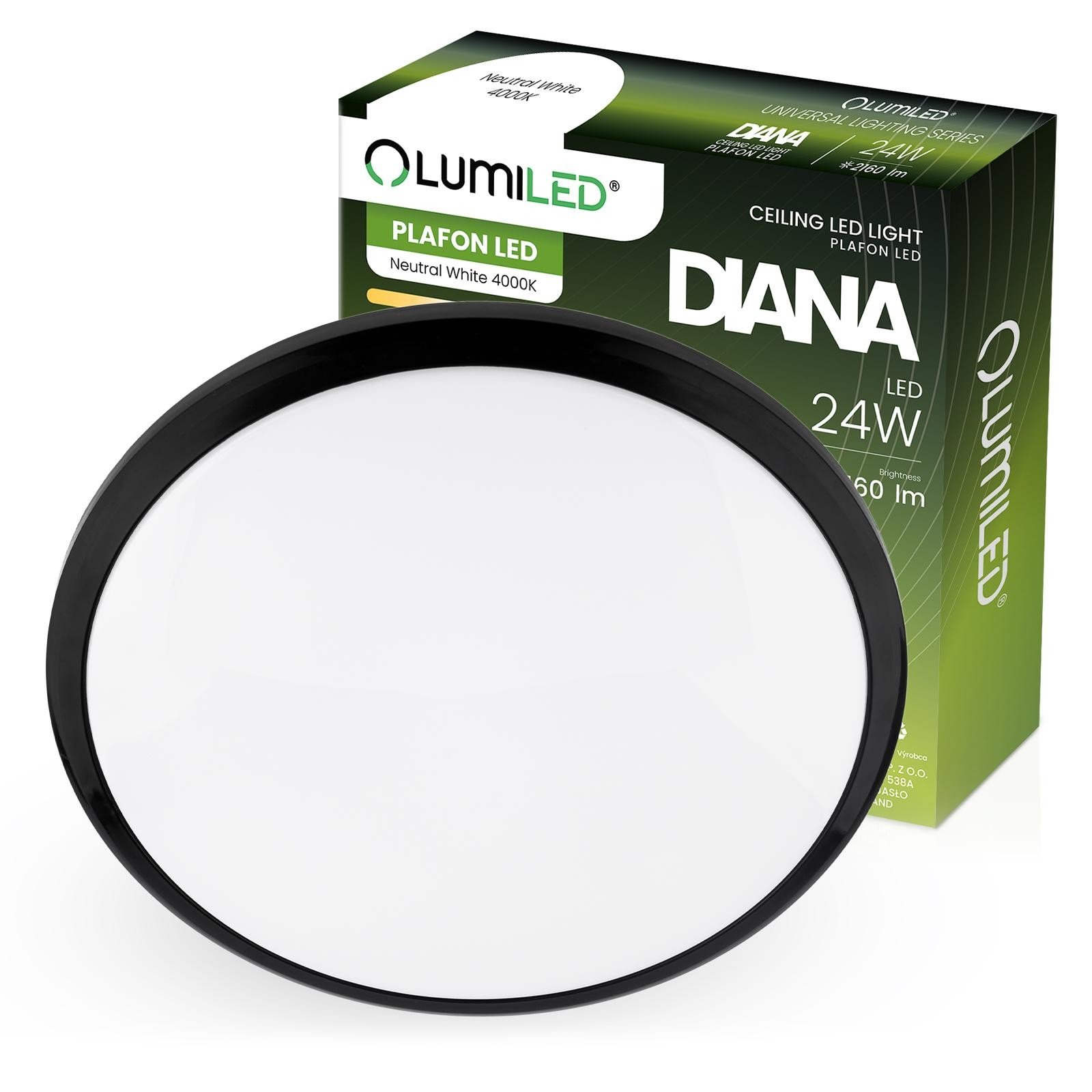 Plafon LED Svítidlo stropní přisazené DIANA 24W kulaté 30 cm LUMILED
