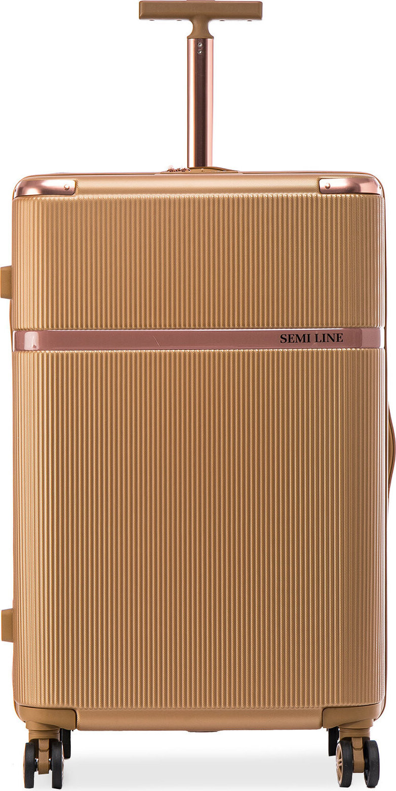 Velký kufr Semi Line T5667-4 Zlatá