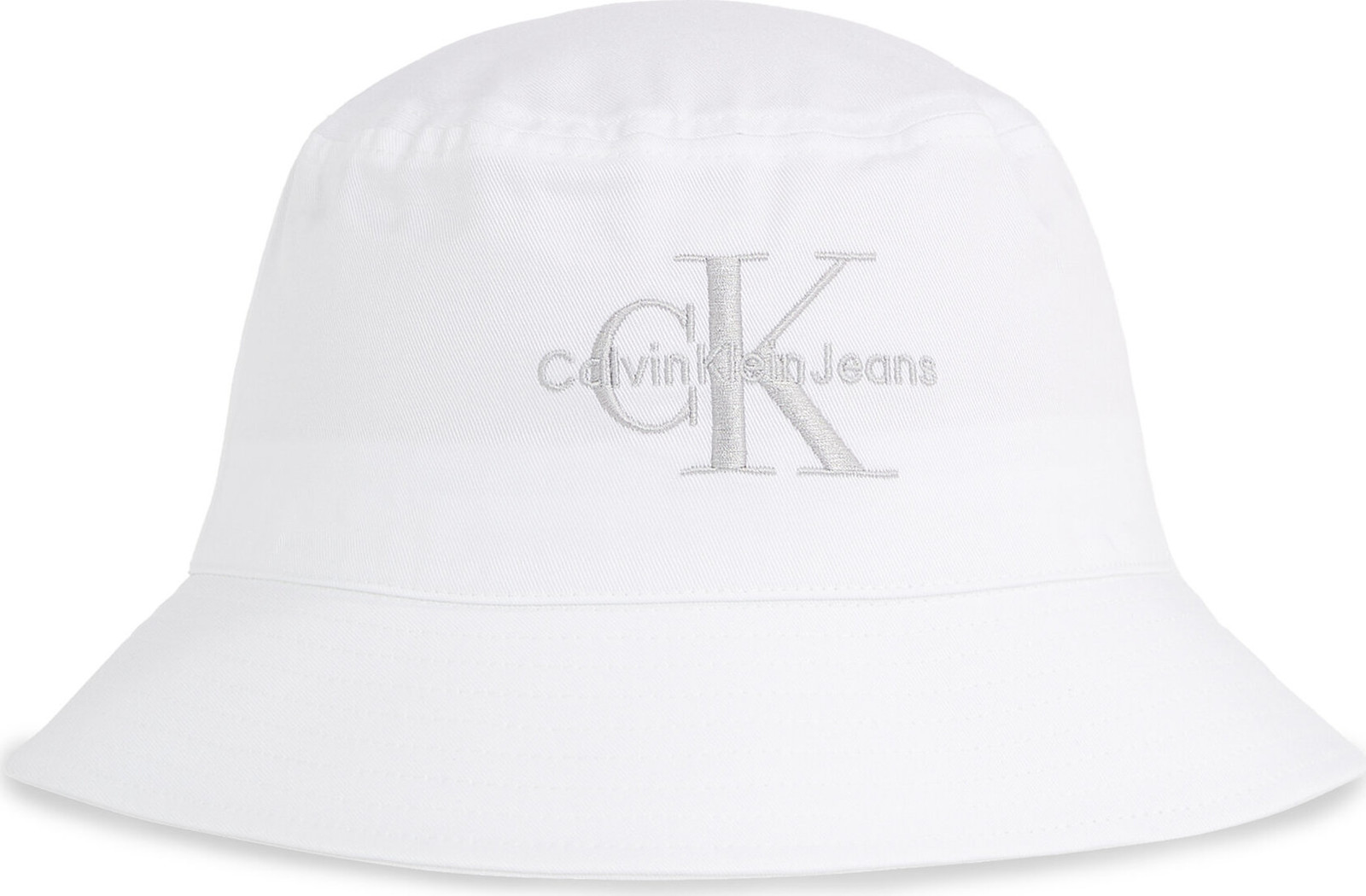 Klobouk Calvin Klein Jeans Monogram Bucket Hat K60K611029 White/Silver Logo 0LI