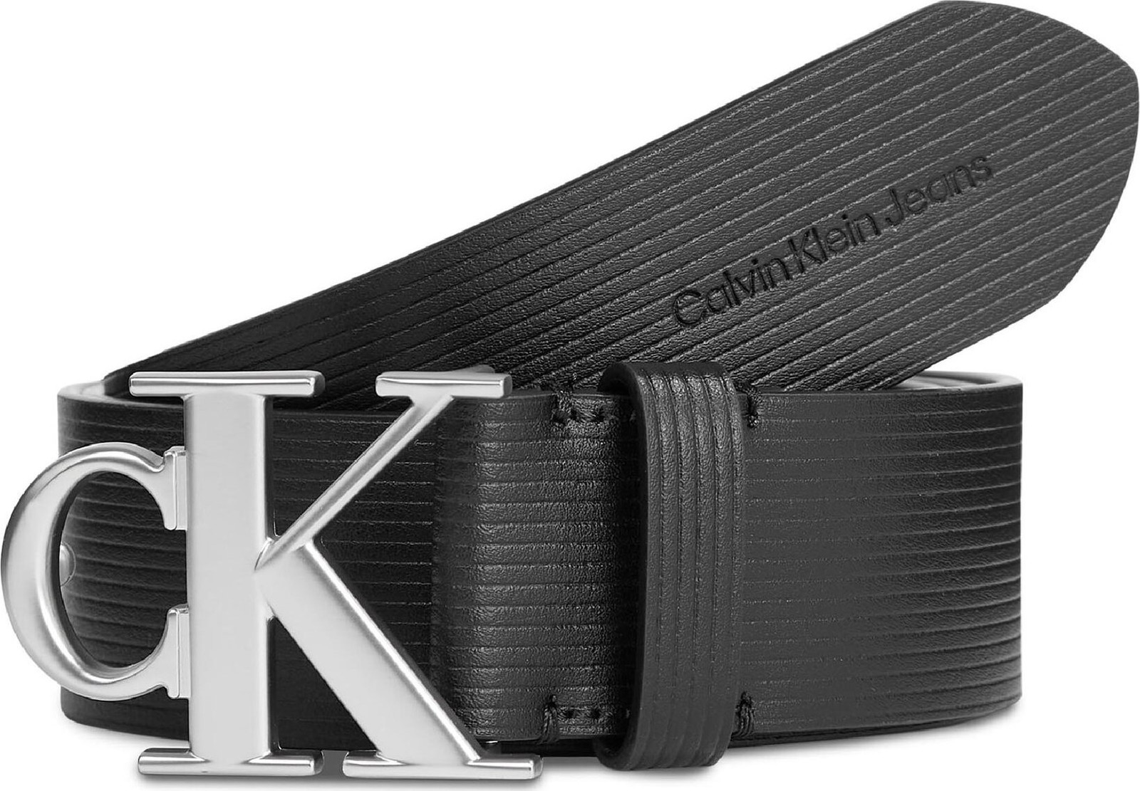 Pánský pásek Calvin Klein Jeans Round Mono Plaque Lthr Belt 40Mm K50K511168 Black BEH
