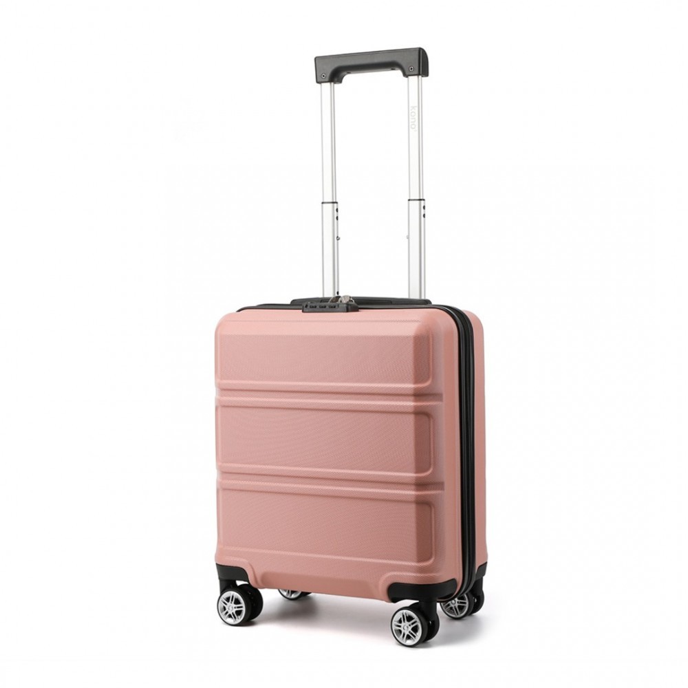 KONO Kabinové příruční zavazadlo s horizontálním designem - ABS - nude - 25L