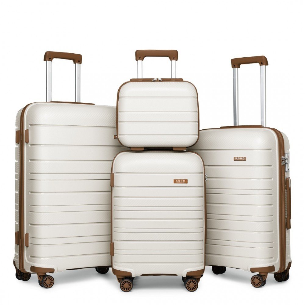 KONO set 4 kufrů Classic Collection - krémová -12L/39L/70L/103L