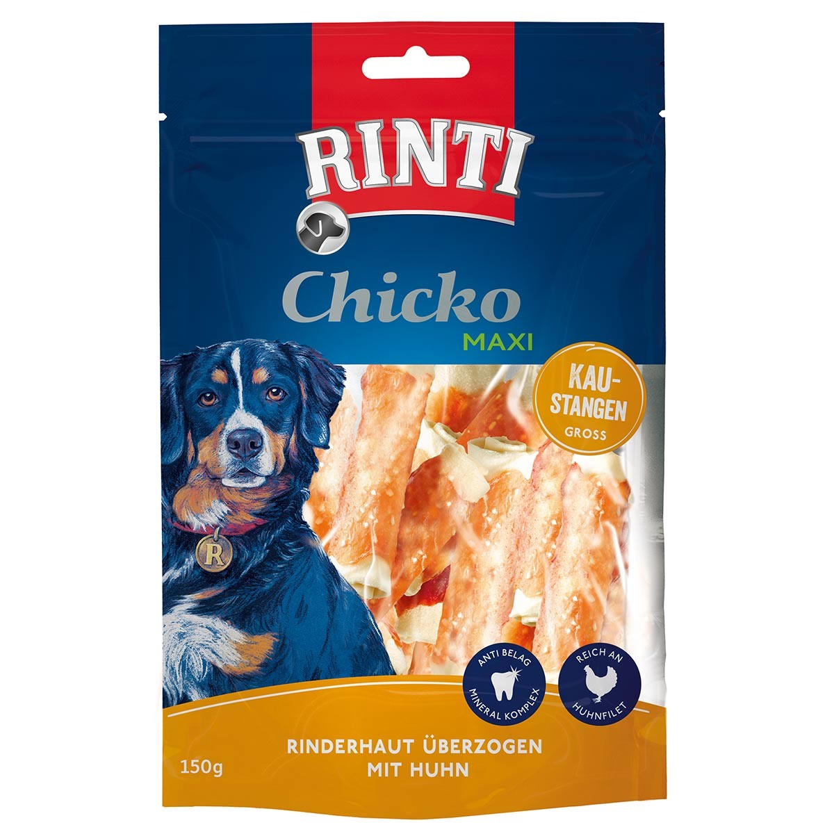 RINTI Chicko Maxi velké žvýkací tyčinky - výhodné balení: kuřecí 18 x 150 g