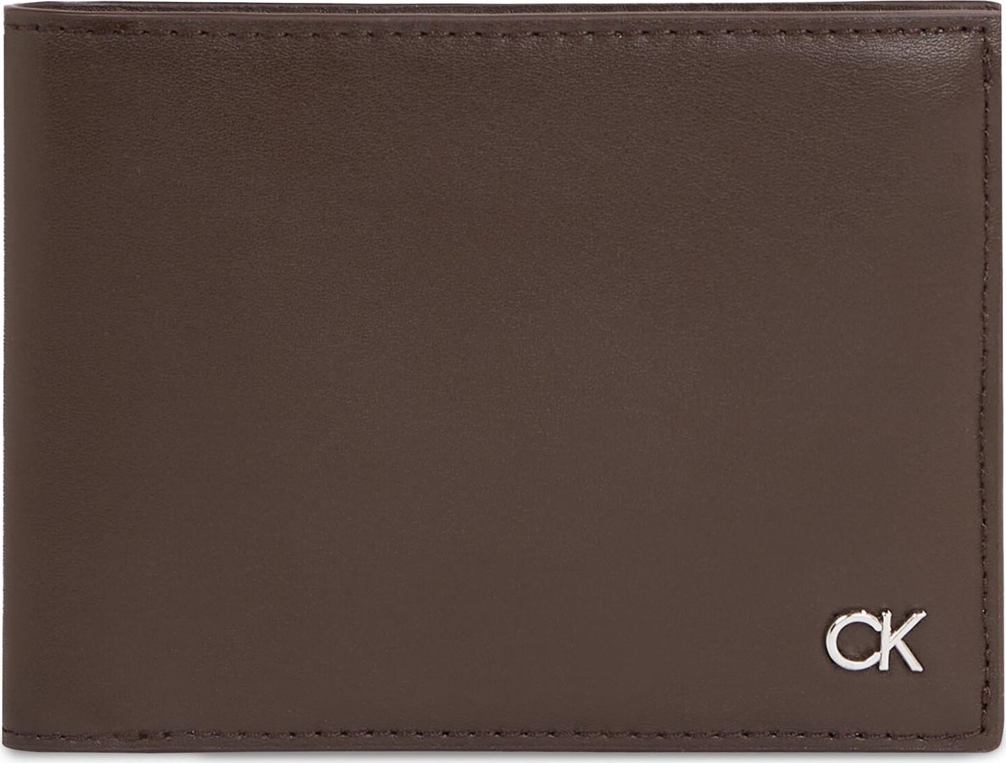 Velká pánská peněženka Calvin Klein Metal Ck K50K511689 Dark Brown Slg BAW