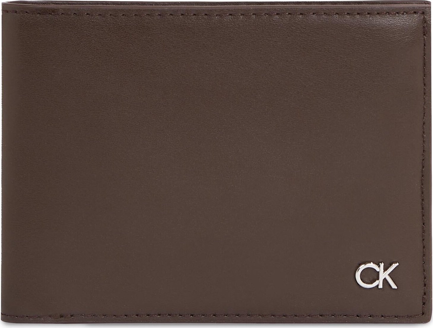 Velká pánská peněženka Calvin Klein Metal Ck K50K511689 Dark Brown Slg BAW