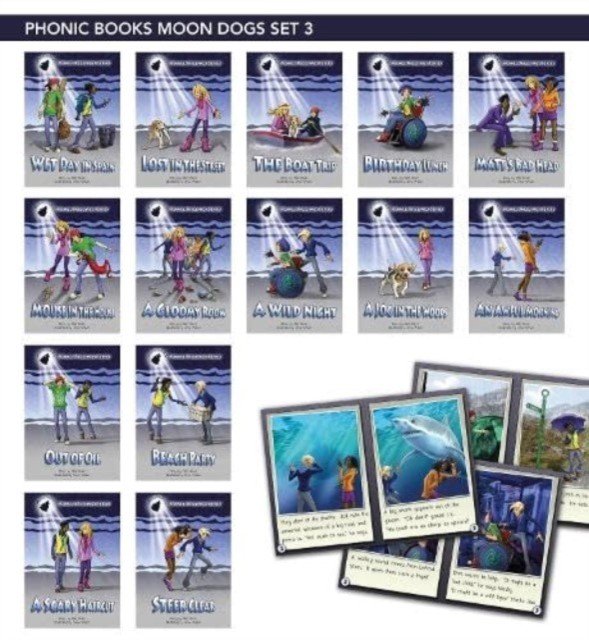 Phonic Books Moon Dogs Set 3 Vowel Spellings - Decodable Phonic Books for Catch Up (Two Spellings for a Vowel Sound) (Phonic Books)(Multiple-component retail product, slip-cased)