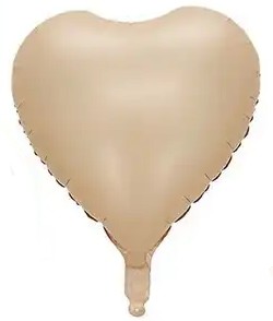 Balónek srdce cappuccino 42 cm la griseo