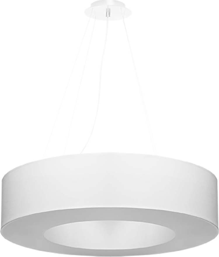 Bílé závěsné svítidlo s textilním stínidlem ø 70 cm Galata – Nice Lamps