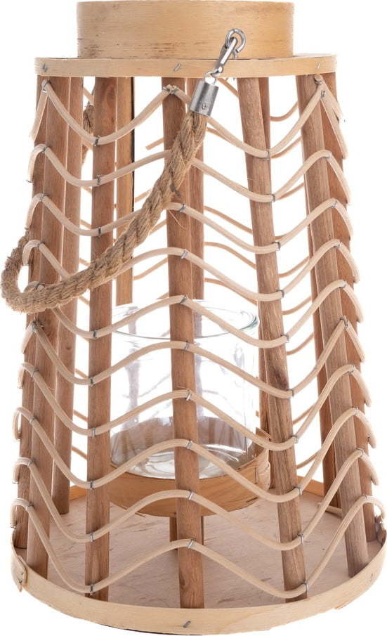 Dřevěná lucerna (výška 34 cm) – Dakls