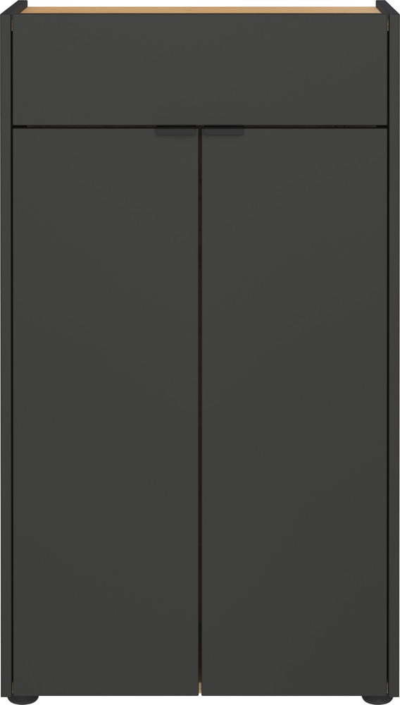 Antracitová vysoká koupelnová skříňka 60x98 cm Forano – Germania