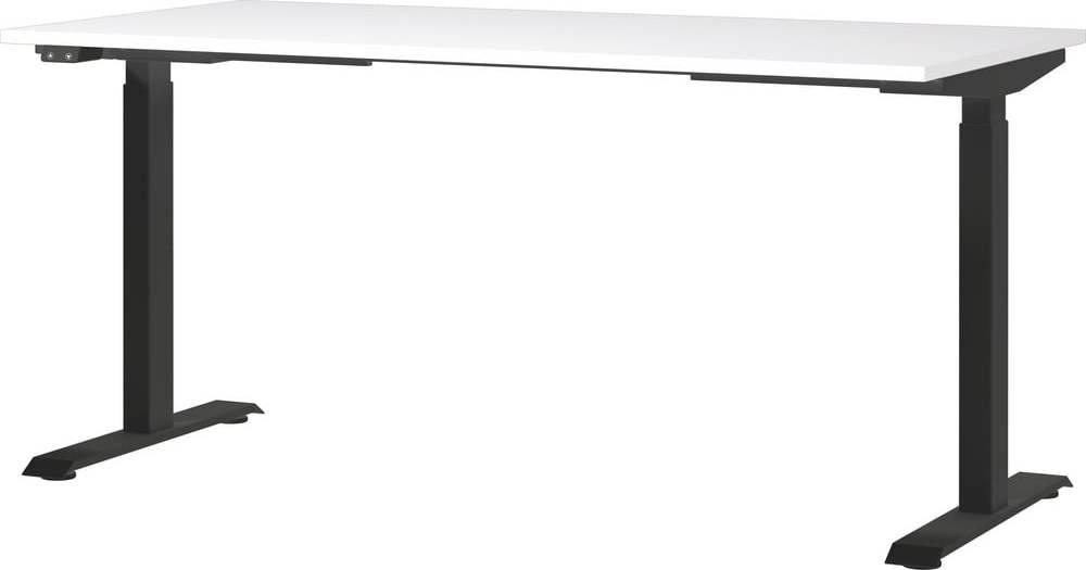 Pracovní stůl s elektricky nastavitelnou výškou s bílou deskou 80x160 cm Jet – Germania