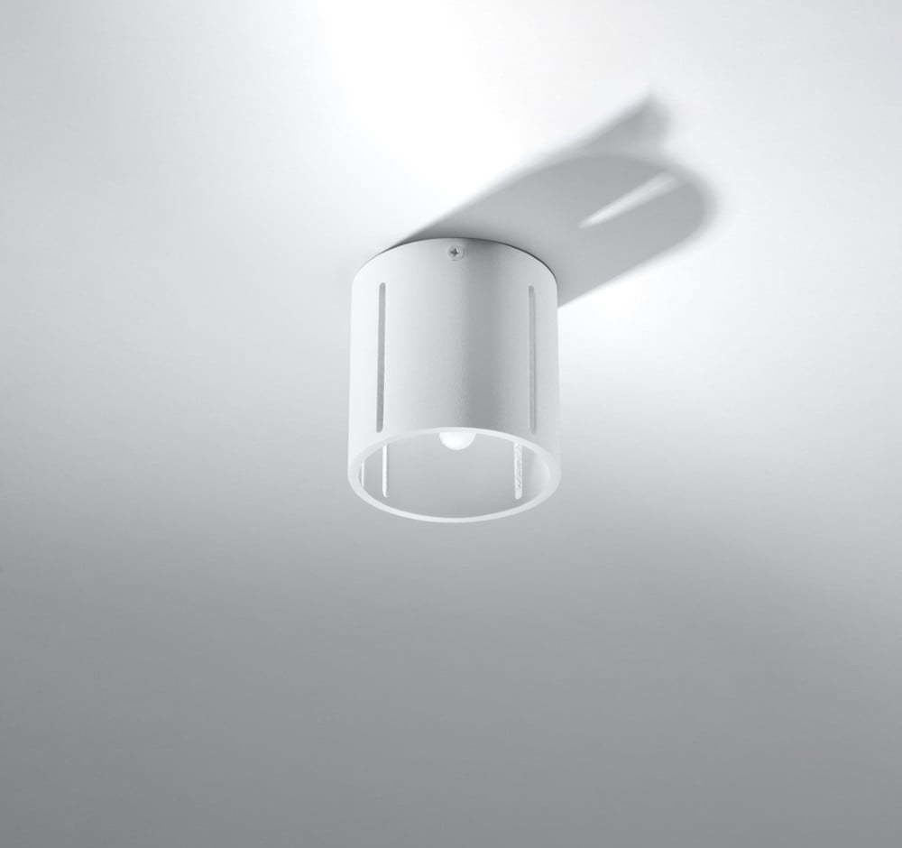 Bílé stropní svítidlo s kovovým stínidlem Vulco – Nice Lamps